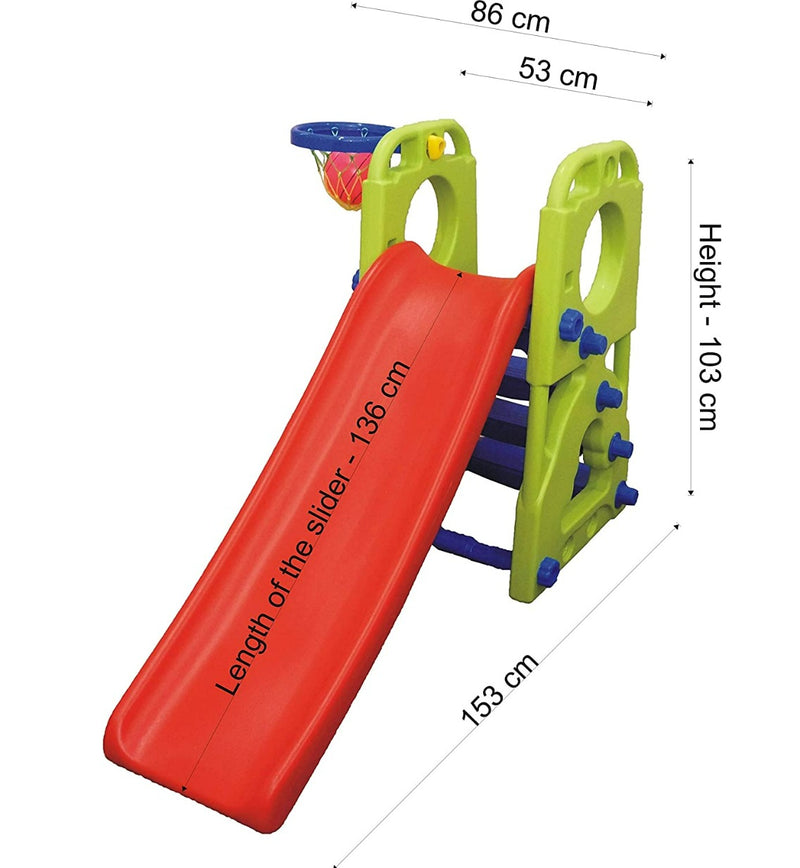 Happy Slide With Basket Ball (Multicolor)