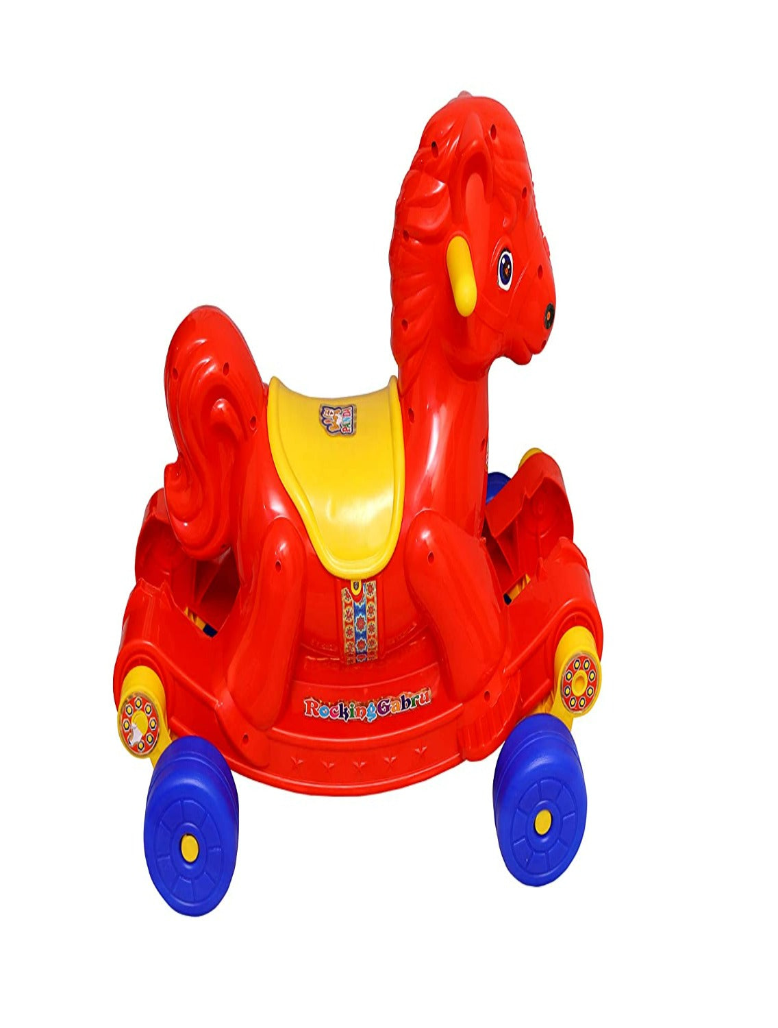 Rider Cum Rocker Gabru Horse in Red Colour