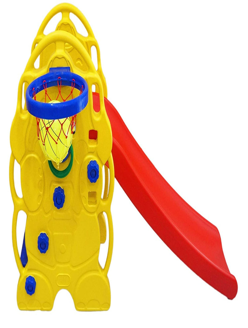 Elephant Slide With Basket Ball (Multicolor)