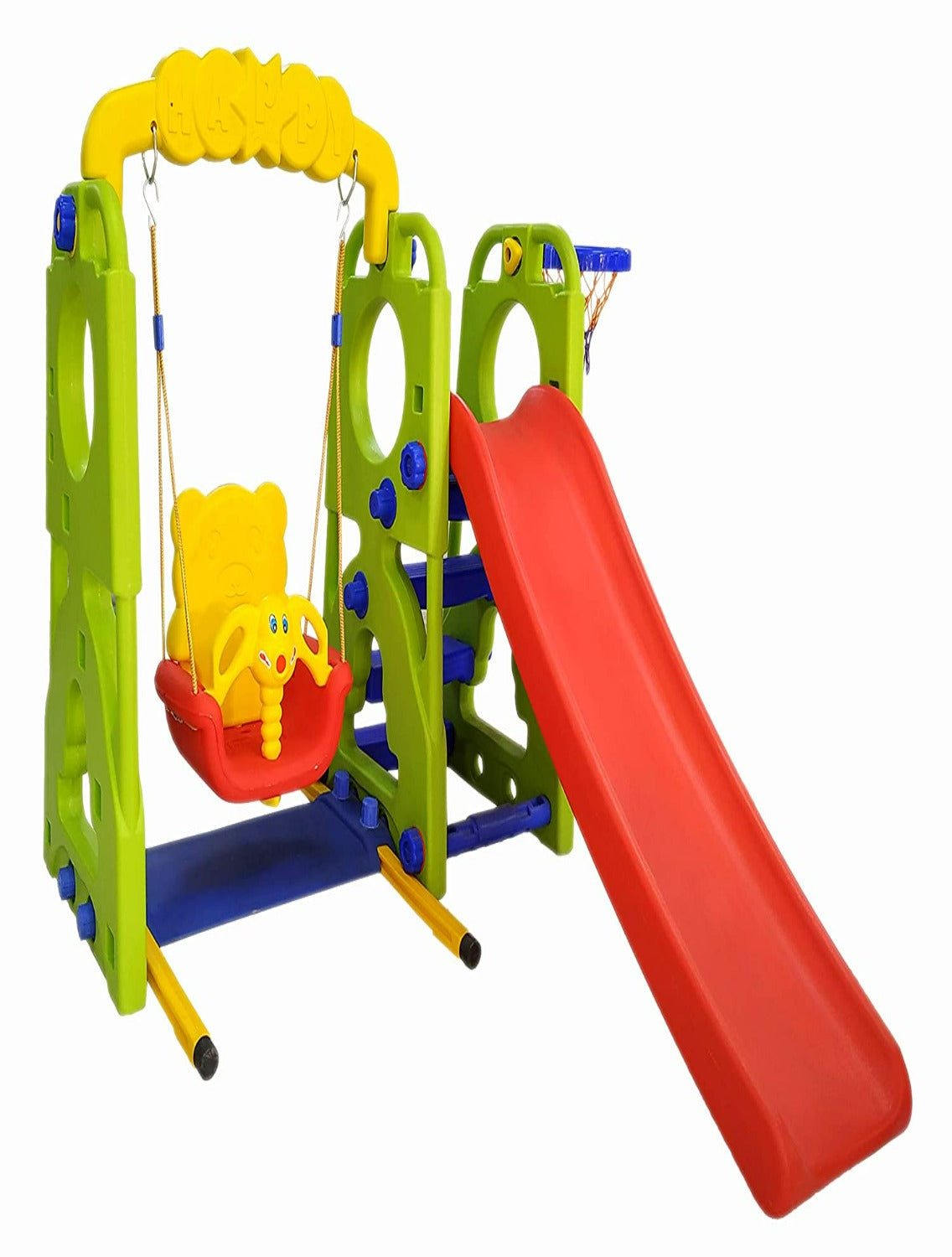 Happy Slide With Swing & Basketball (Multicolor)