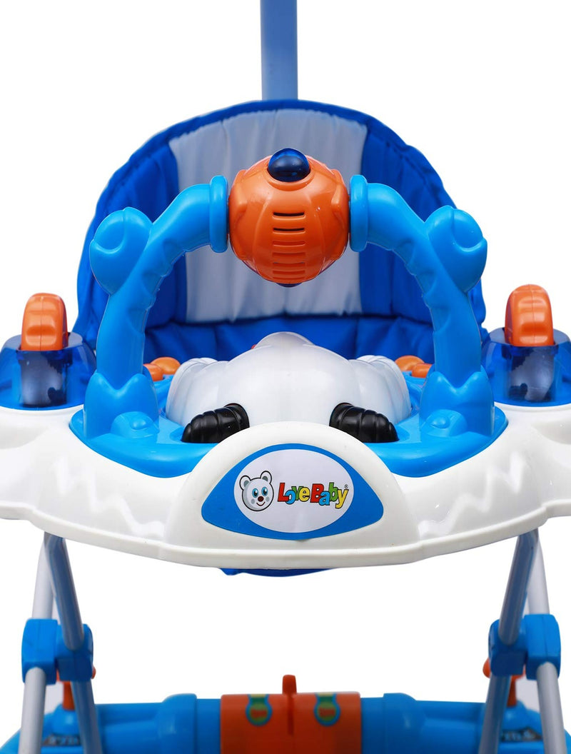 Musical Rocker Walker With Hood (BJ-302H BLUE)