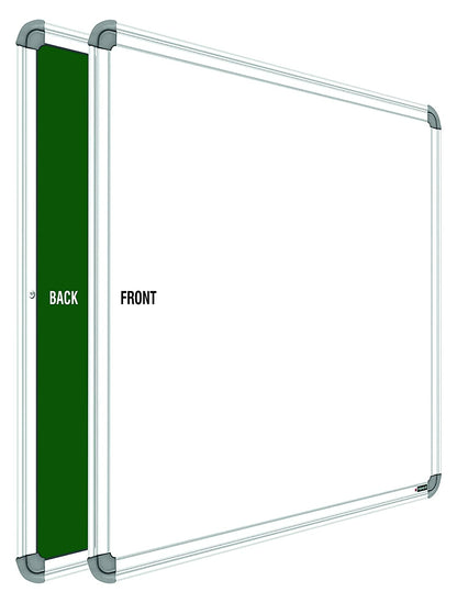 Double Sided White Board and Chalk Board, Non-Magnetic