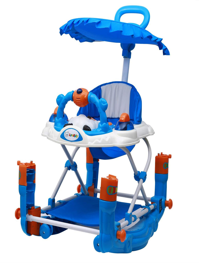 Musical Rocker Walker With Hood (BJ-302H BLUE)