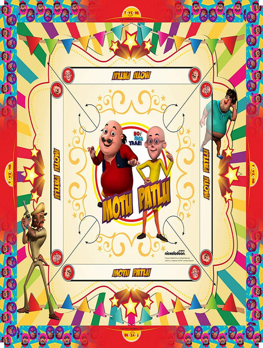 Motu Patlu Carrom Board with Ludo Game