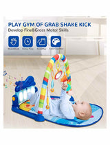 Baby Piano Fitness Rack With Playing Toys - Blue