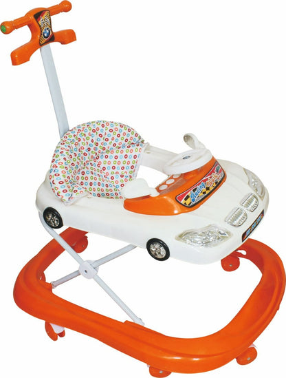 Bmw Musical Walker With Adjustable Height  (Orange)