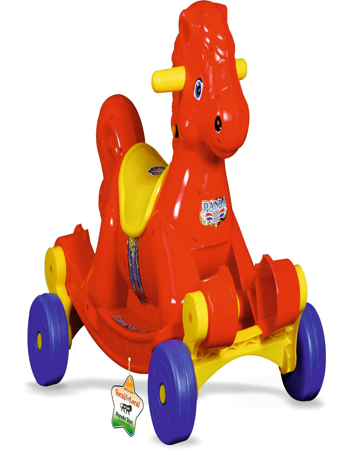 Rider Cum Rocker Gabru Horse in Red Colour