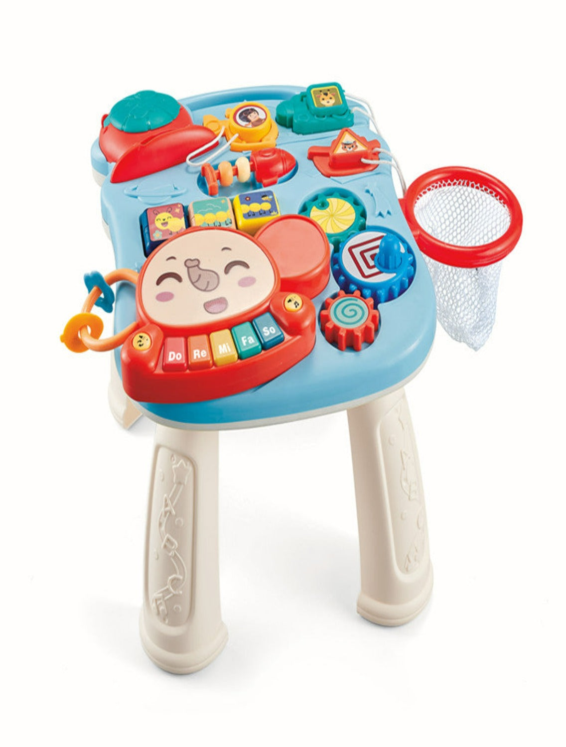 Musical Activity Walker Cum Activity Table (BLUE) full 