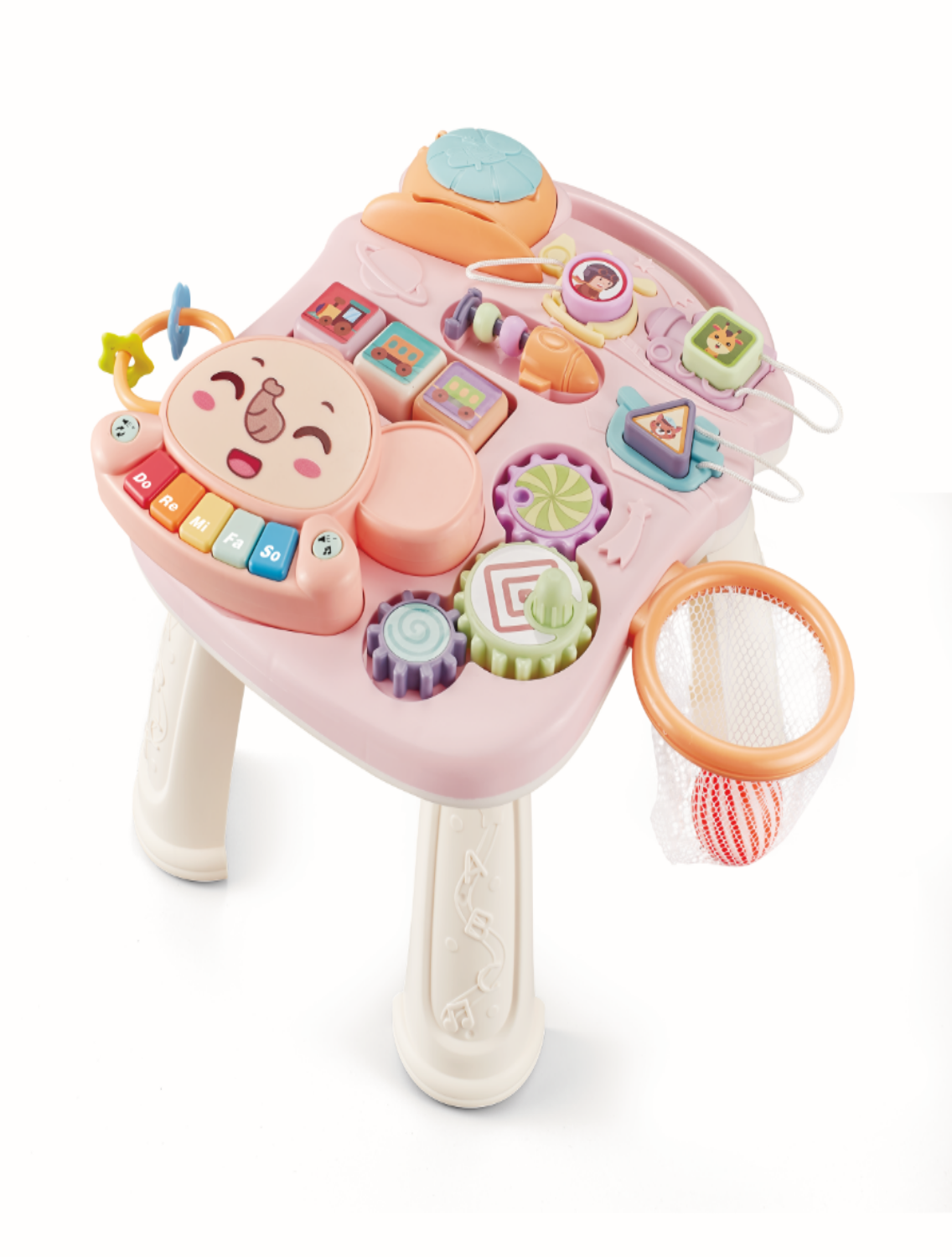 Musical Activity Baby Walker Cum Activity Table (PINK)