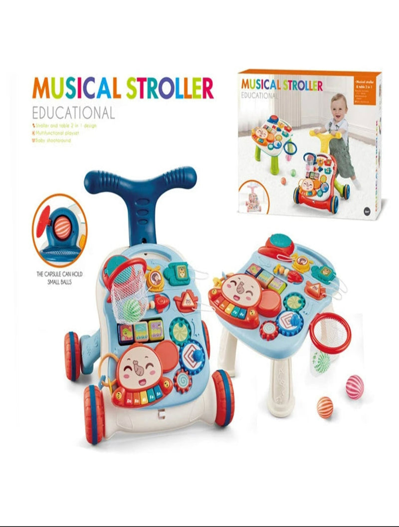 Musical Activity Walker Cum Activity Table (BLUE) packages