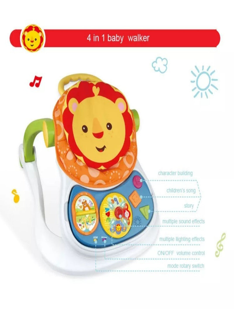 4 in 1 multifunctional best sale entertainer lion baby walker