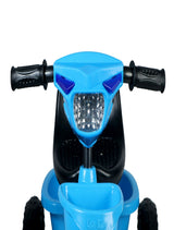 Musical Tricycle With Robo Light & Rear Basket (Blue)