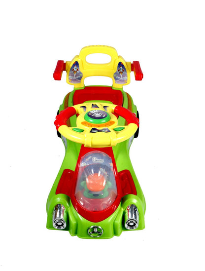 SPACE Ride on Magic Swing Cars with LED Light & Music - Green