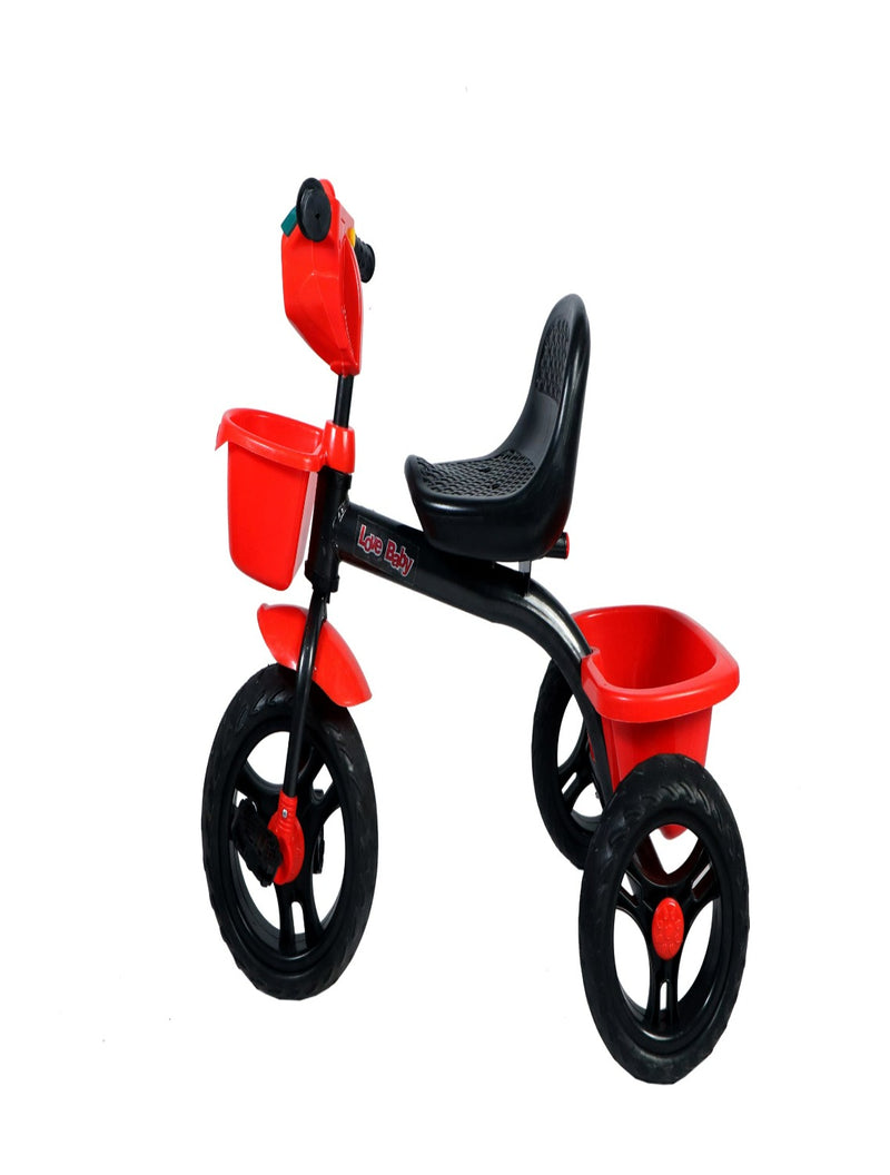 Musical Tricycle With Robo Light & Rear Basket (RED)