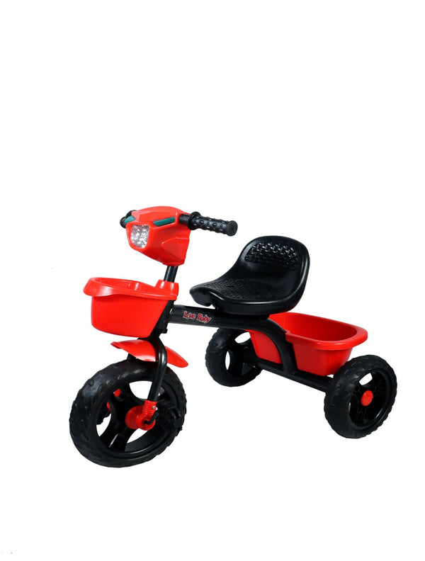 Musical Tricycle With Robo Light & Rear Basket (RED)