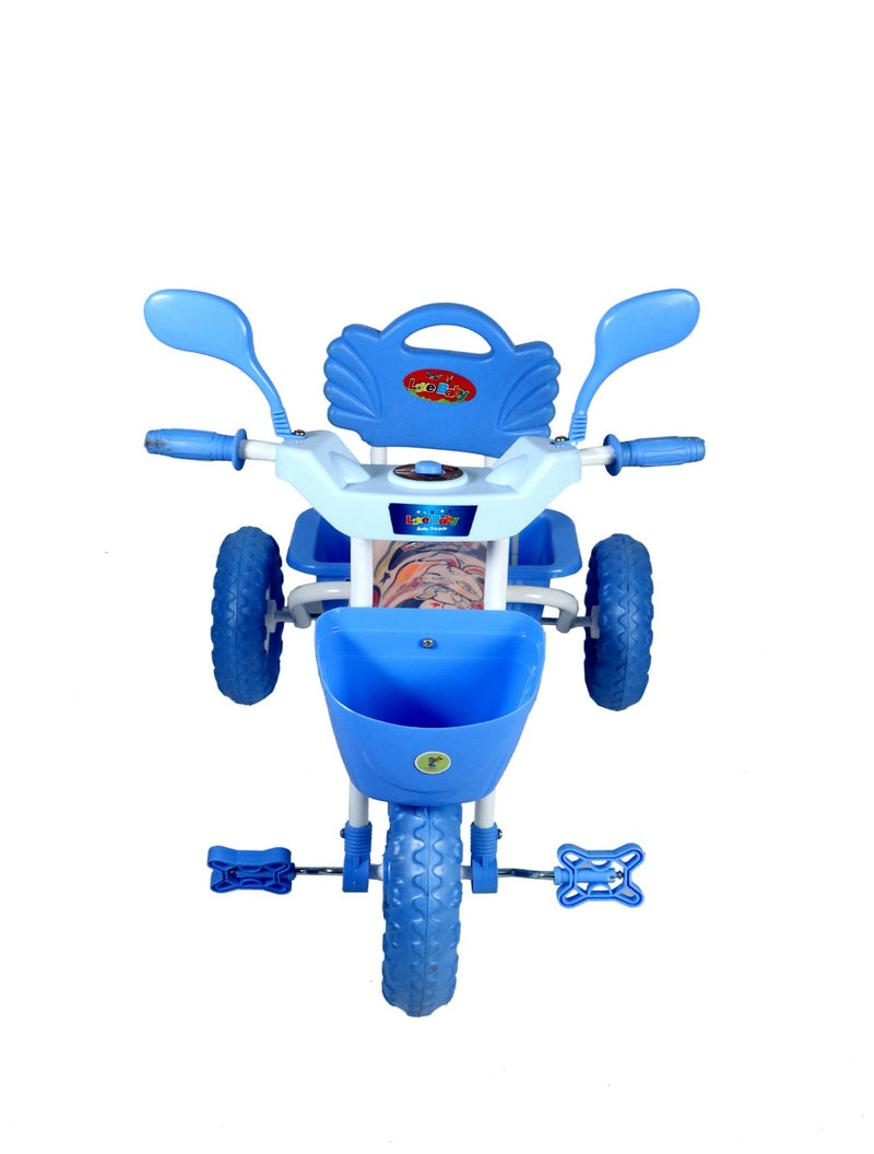 Musical Tricycle With Front & Rear Basket (Blue)