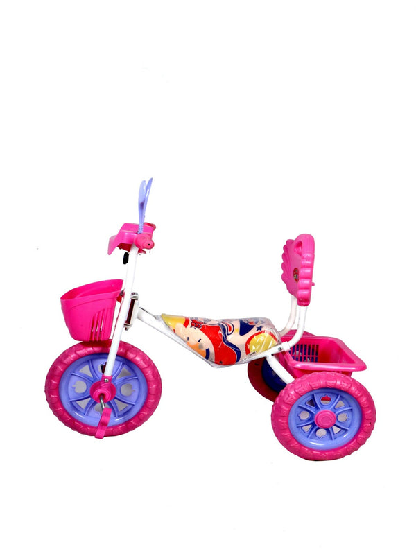 Musical Tricycle With Front & Rear Basket (PINK)