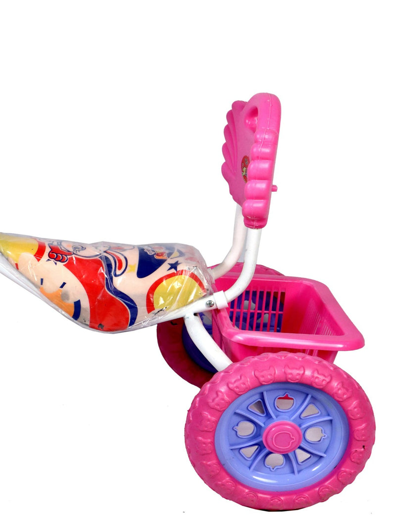 Musical Tricycle With Front & Rear Basket (PINK)