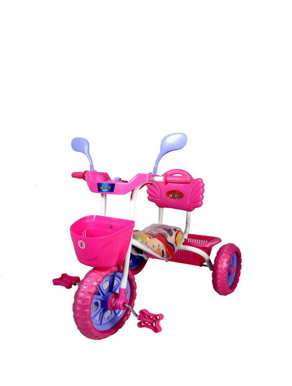 Musical Tricycle With Front & Rear Basket (PINK)