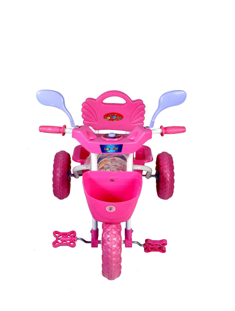 Musical Tricycle With Front & Rear Basket (PINK)