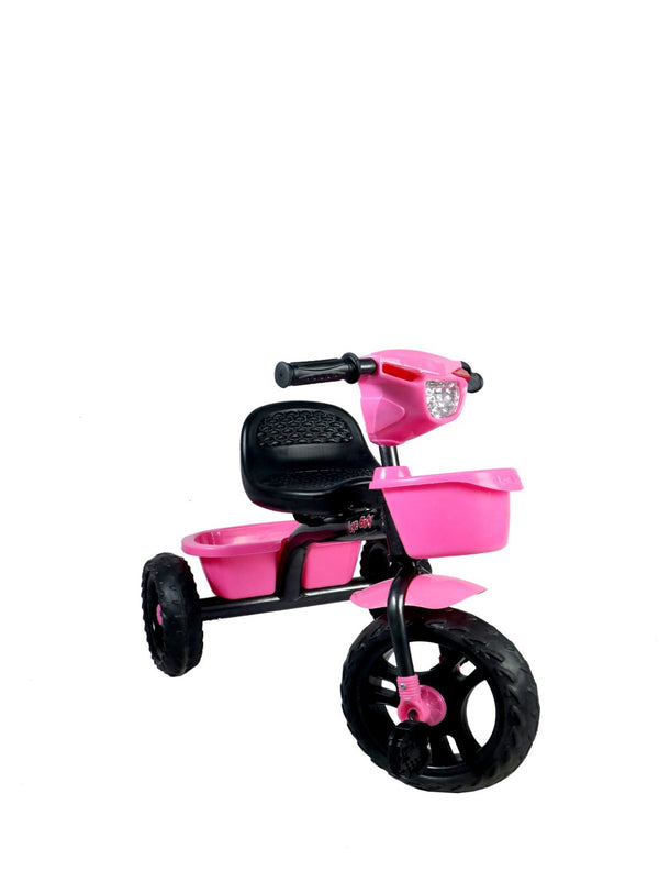 Musical Tricycle With Robo Light & Rear Basket (PINK)