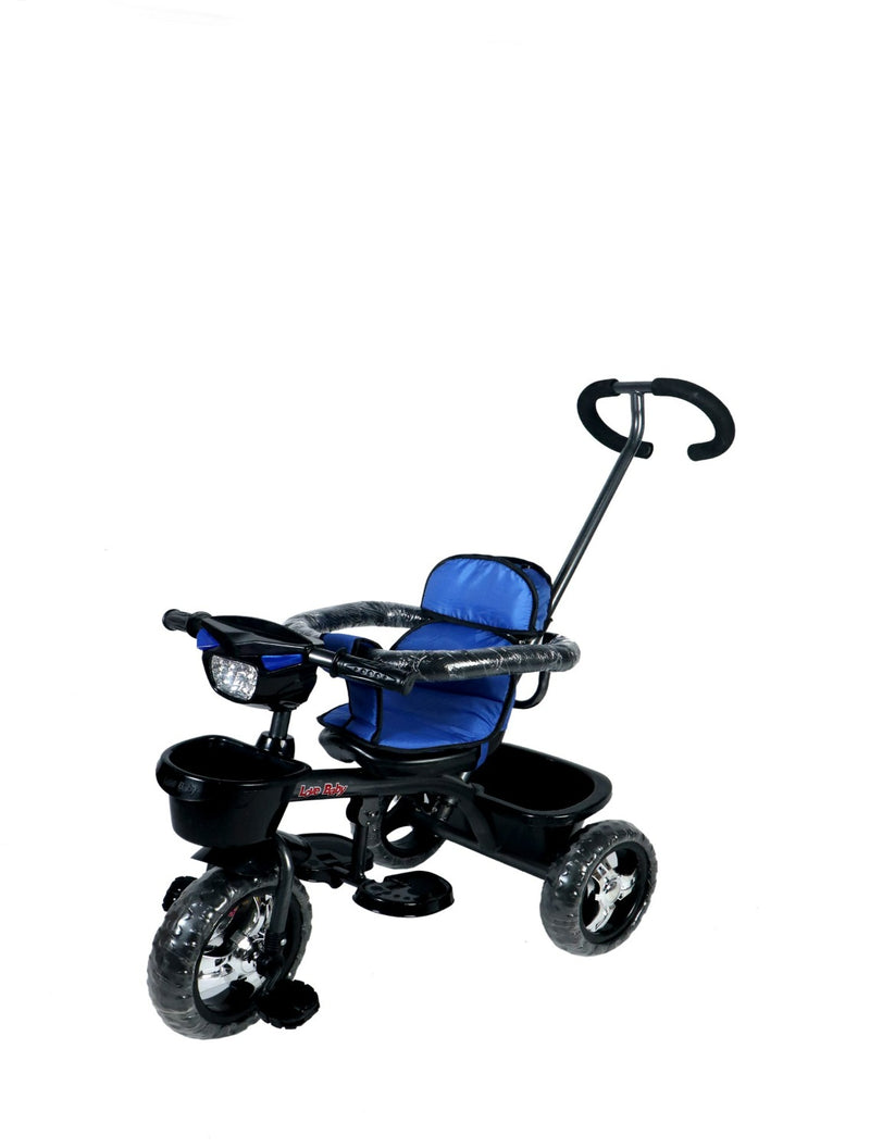 Tricycle with CUSHION CEAT Parental Handle & FRONT GAURD (BLUE)