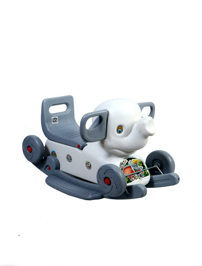 Rider Cum Rocker Elephant (Multicolour)