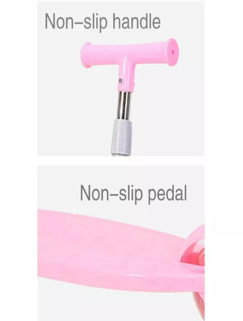 Trendy Skate Scooter With Foldable Handle - Pink
