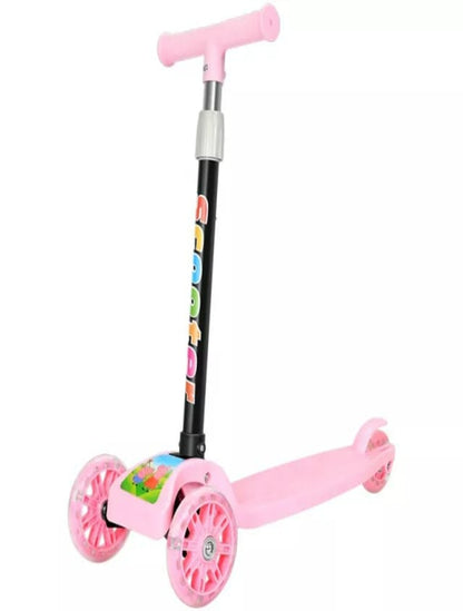 Trendy Skate Scooter With Foldable Handle - Pink