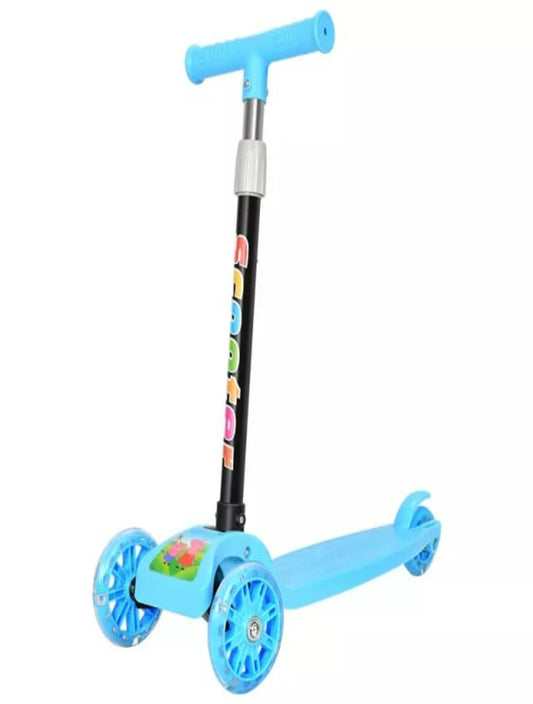 Trendy Skate Scooter With Foldable Handle - Blue