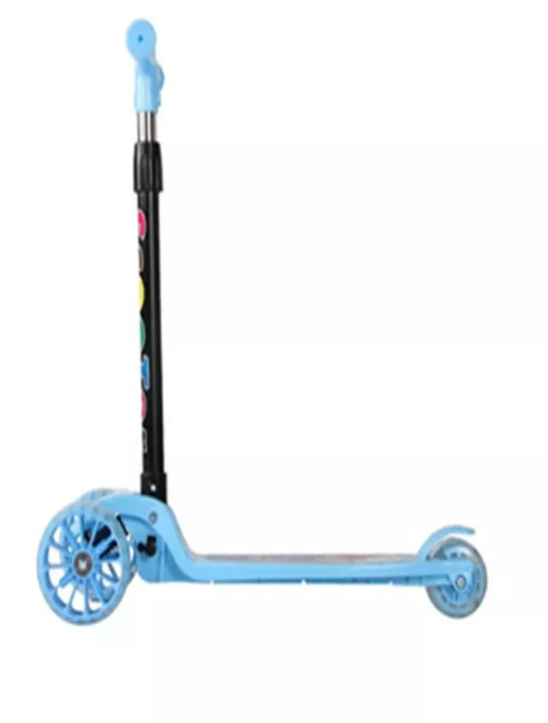 Trendy Skate Scooter With Foldable Handle - Blue