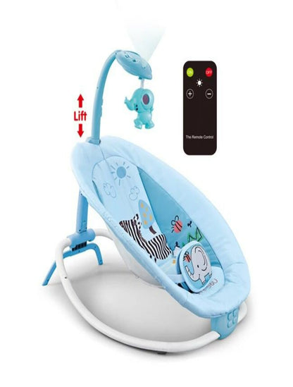 BABY ROCKER AND BOUNCER WITH REMOTE CONTROL- BLUE