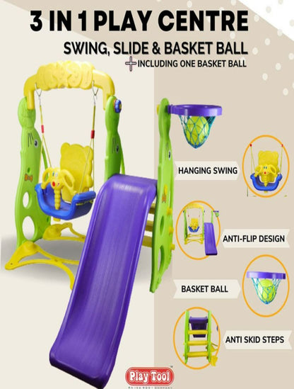 Buy Kids Slide and Swing 3 in 1 Play Centre