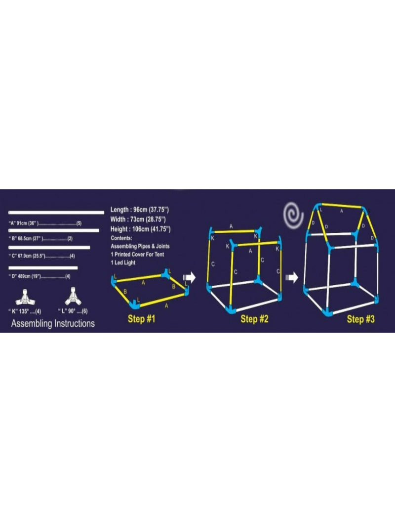 Galaxy Tent House With LED Light