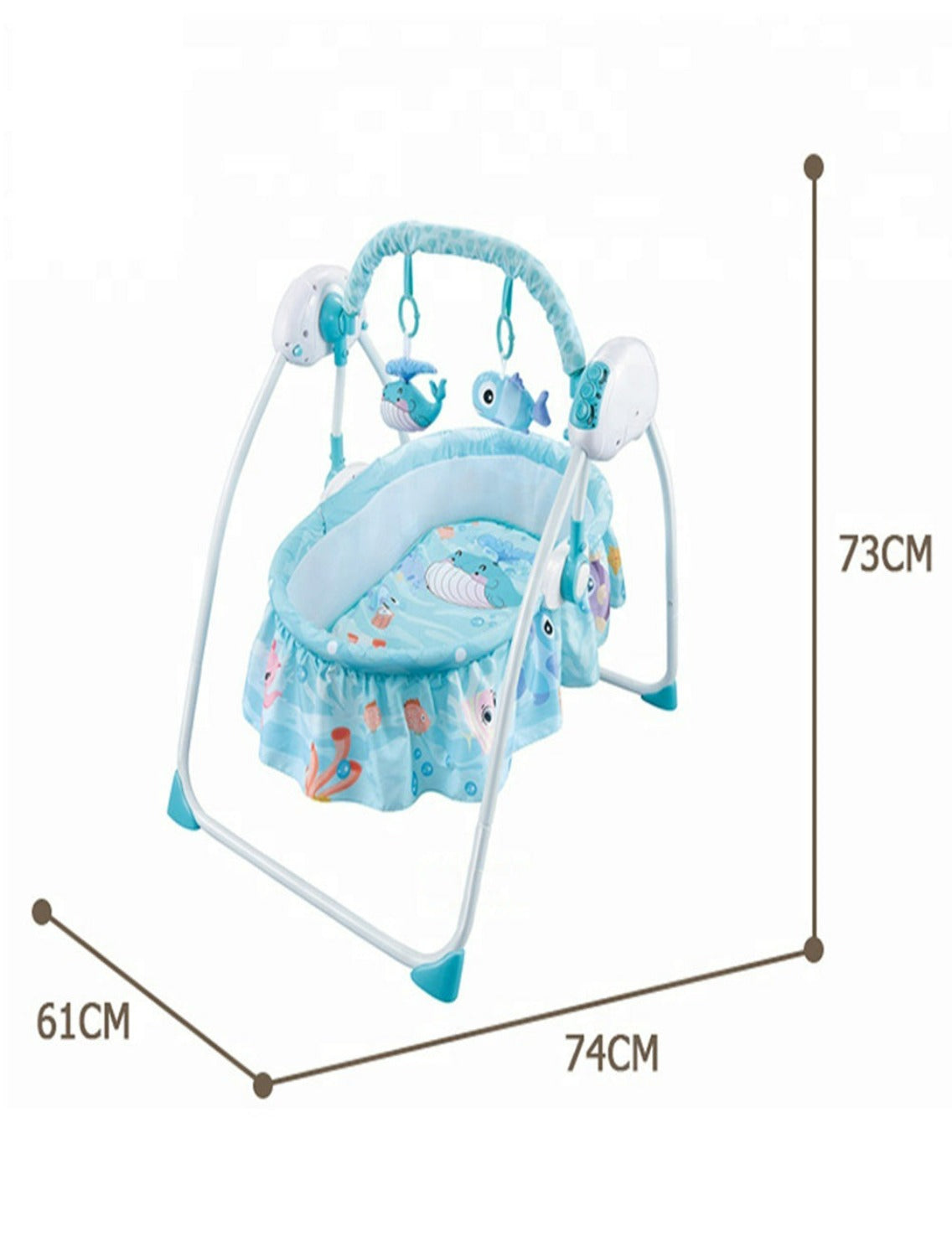 Electric Baby Cradle with Mosquito Net And Remote Control