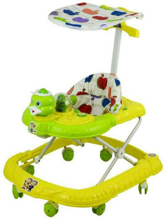 Musical Height Adjustable Ducky Walker With Hood & Parental Handle