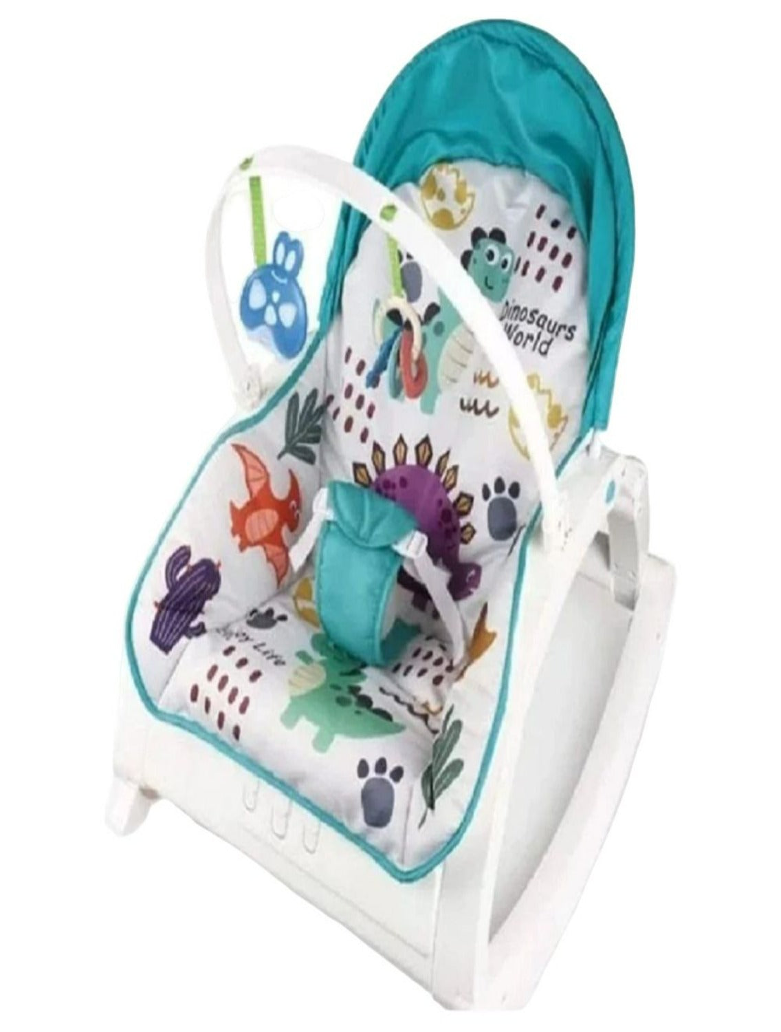 Dinosaurs World Newborn-to-Toddler Portable Rocker. (Multicolor)